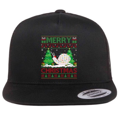 Ugly Christmas Tree Lighting Snail Ugly Xmas Gift Flatbill Hat