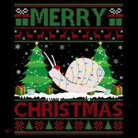 Ugly Christmas Tree Lighting Snail Ugly Xmas Gift Cooling Performance Long Sleeve Crew