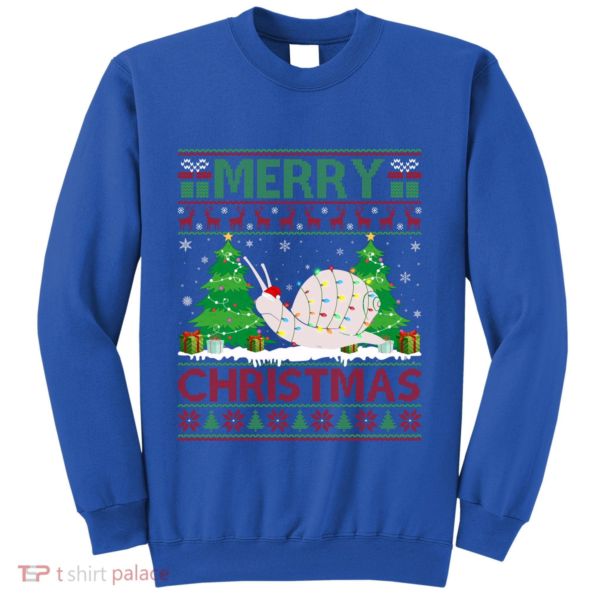 Ugly Christmas Tree Lighting Snail Ugly Xmas Gift Sweatshirt