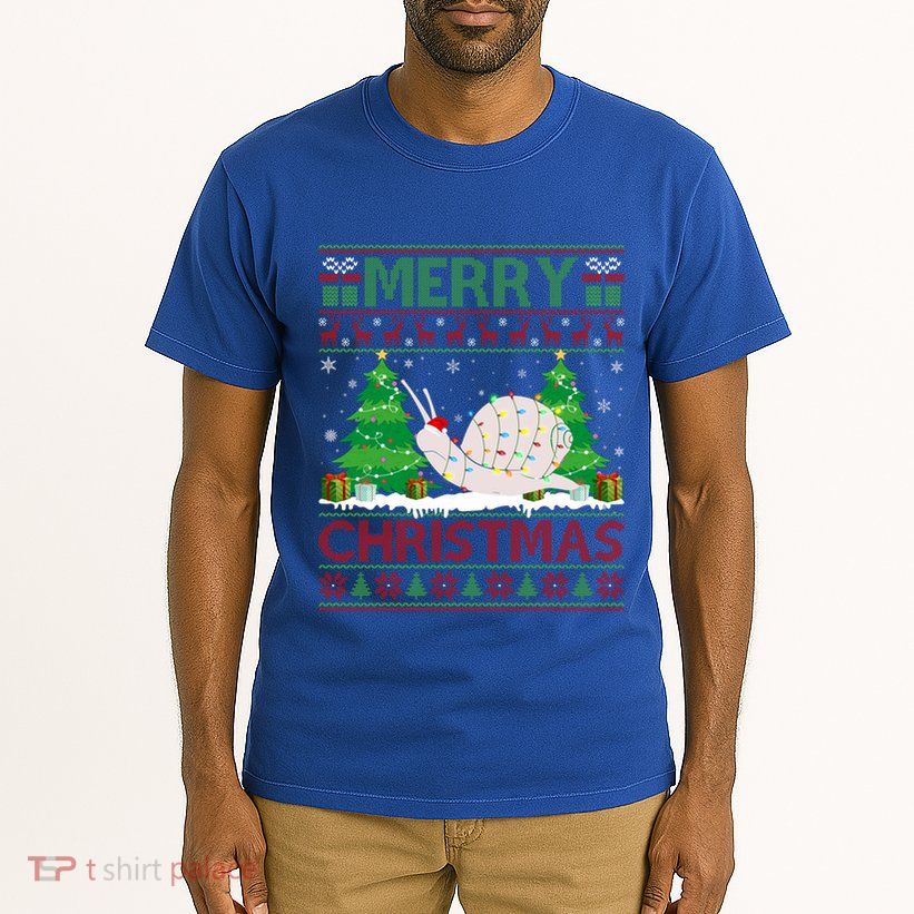 Ugly Christmas Tree Lighting Snail Ugly Xmas Gift Tall T-Shirt
