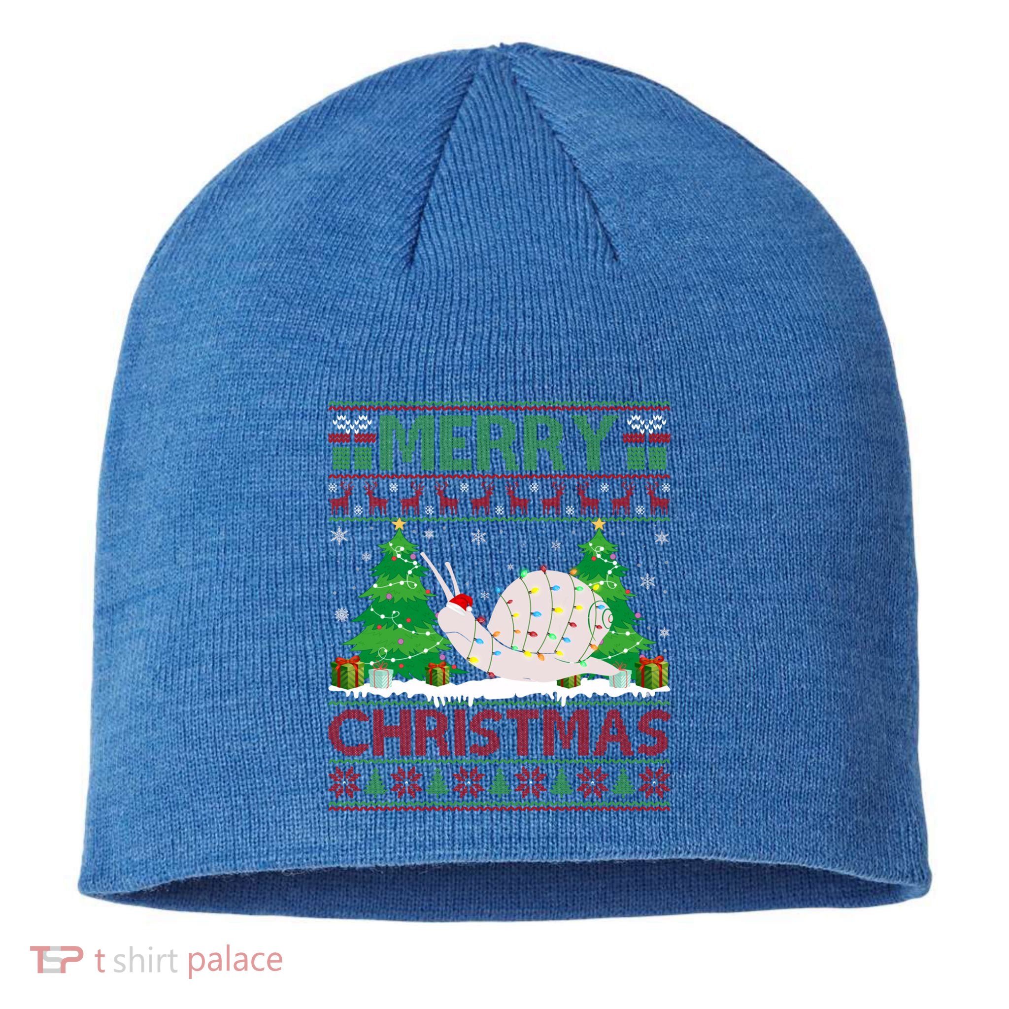 Ugly Christmas Tree Lighting Snail Ugly Xmas Gift Sustainable Beanie