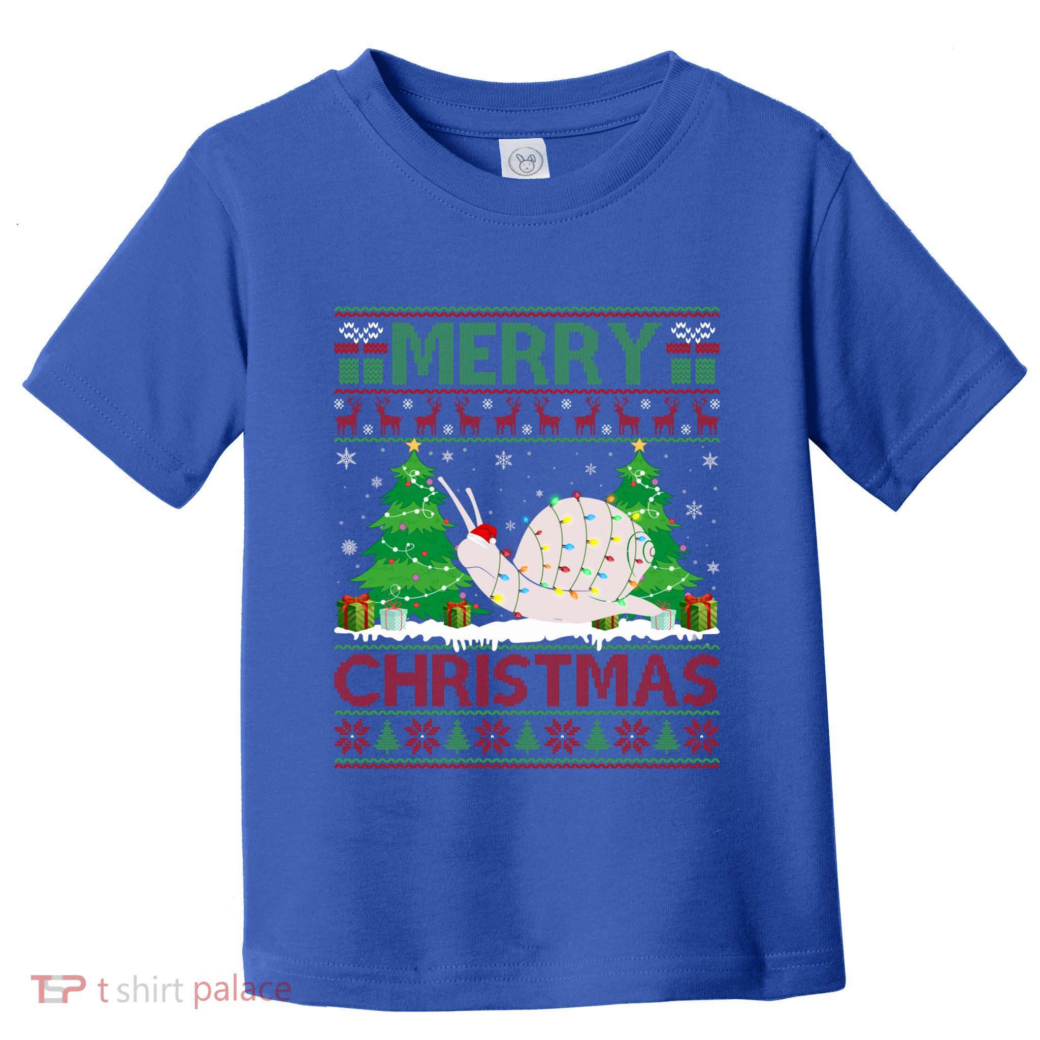Ugly Christmas Tree Lighting Snail Ugly Xmas Gift Toddler T-Shirt
