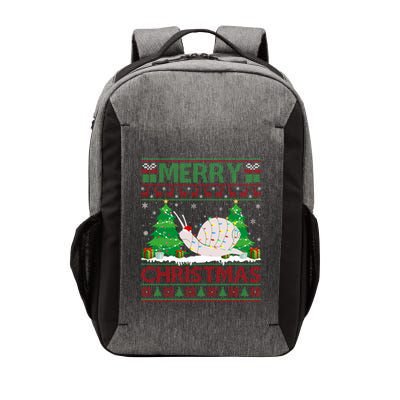 Ugly Christmas Tree Lighting Snail Ugly Xmas Gift Vector Backpack