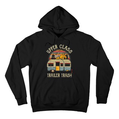 Upper Class Trailer Trash Retro Vintage Sunset Hoodie