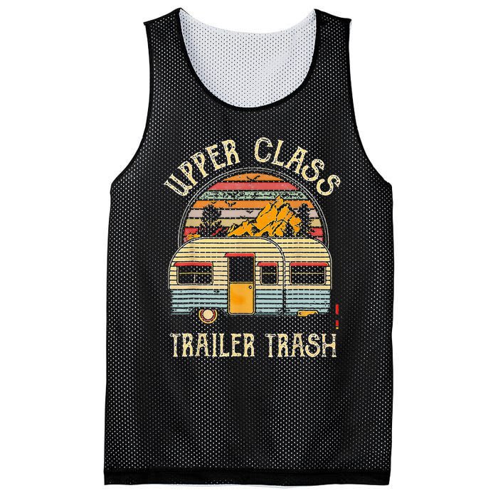 Upper Class Trailer Trash Retro Vintage Sunset Mesh Reversible Basketball Jersey Tank