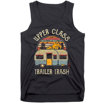 Upper Class Trailer Trash Retro Vintage Sunset Tank Top