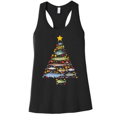 Unique Christmas Tree Decorations Freshwater Fish Species Ornament Women's Racerback Tank