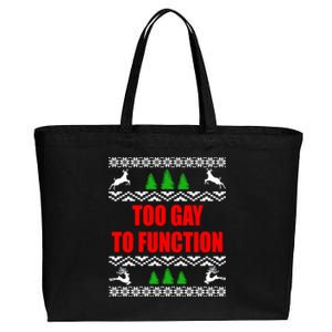 Ugly Christmas Too To Function Lgbtq Holiday Gift Cotton Canvas Jumbo Tote