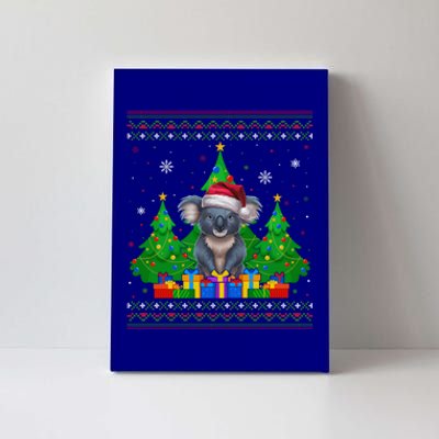 Ugly Christmas Tree Santa Hat Koala Xmas Meaningful Gift Canvas