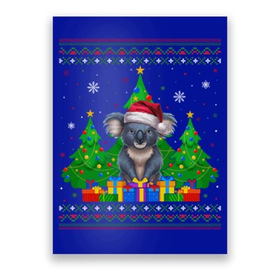 Ugly Christmas Tree Santa Hat Koala Xmas Meaningful Gift Poster