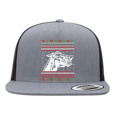 Ugly Christmas The Horse Gift For Lovers Flat Bill Trucker Hat