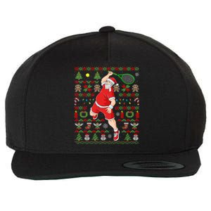 Ugly Christmas Tennis Player Santa Claus Gift Wool Snapback Cap