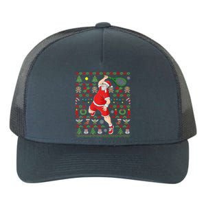 Ugly Christmas Tennis Player Santa Claus Gift Yupoong Adult 5-Panel Trucker Hat