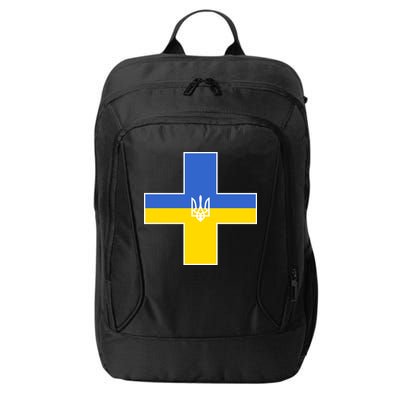 Ukrainian Cross Ukraine Support Stand With Pray City Backpack