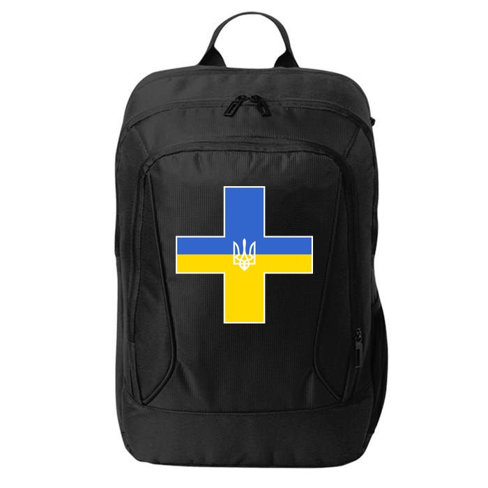 Ukrainian Cross Ukraine Support Stand With Pray City Backpack
