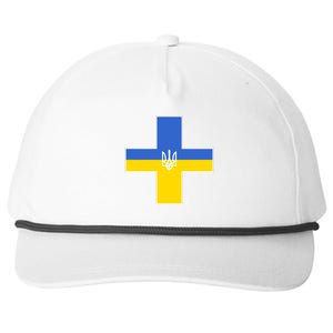 Ukrainian Cross Ukraine Support Stand With Pray Snapback Five-Panel Rope Hat