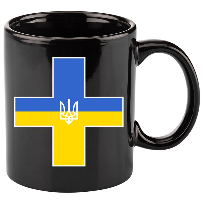 Ukrainian Cross Ukraine Support Stand With Pray 11oz C Handle Ceramic Mug