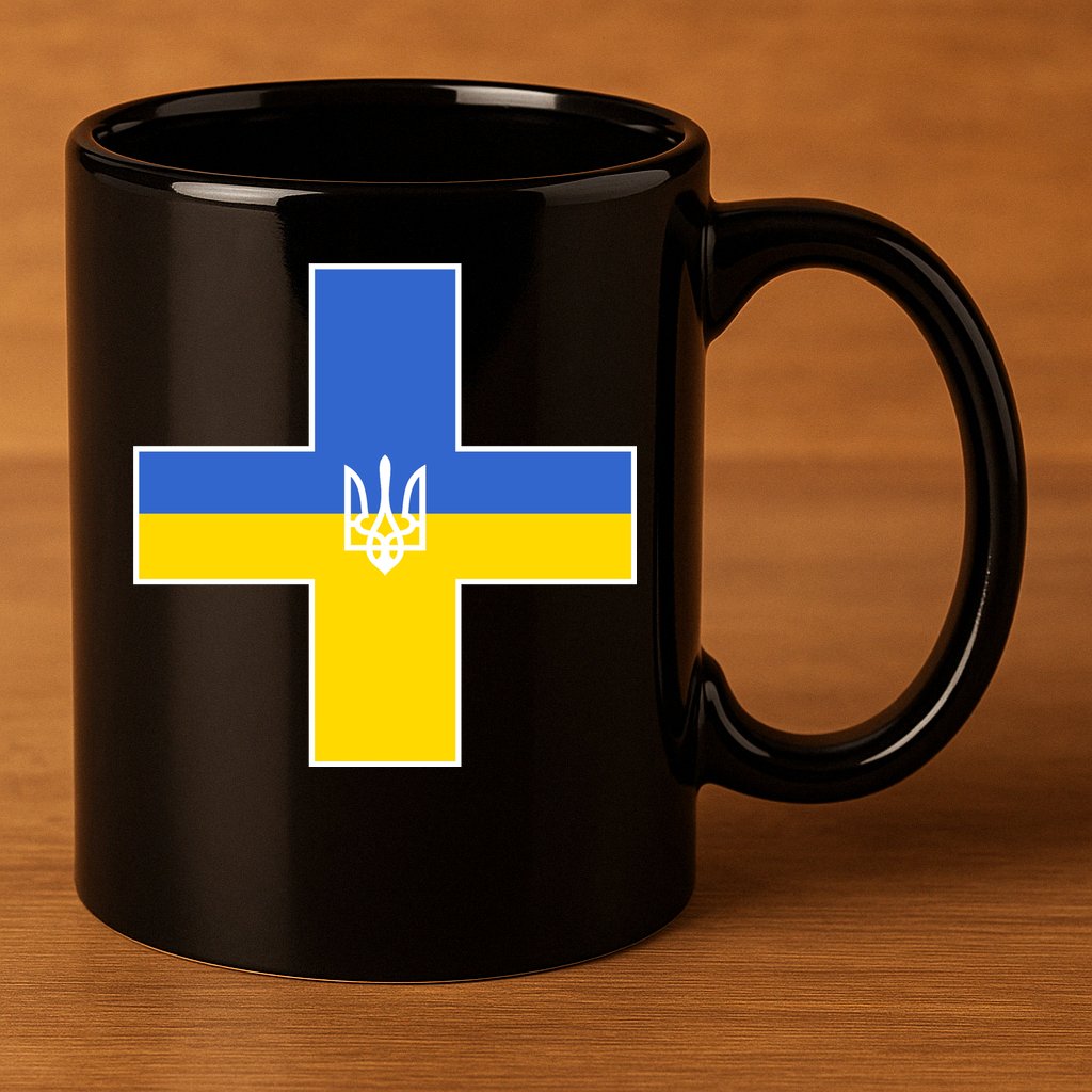 Ukrainian Cross Ukraine Support Stand With Pray 11oz C Handle Ceramic Mug