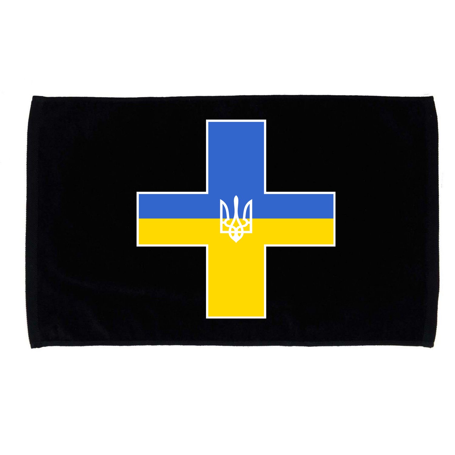 Ukrainian Cross Ukraine Support Stand With Pray Microfiber Hand Towel