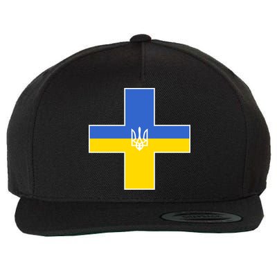 Ukrainian Cross Ukraine Support Stand With Pray Wool Snapback Cap