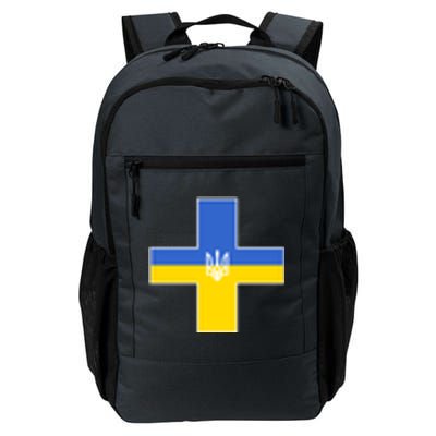 Ukrainian Cross Ukraine Support Stand With Pray Daily Commute Backpack