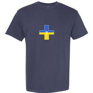 Ukrainian Cross Ukraine Support Stand With Pray Garment-Dyed Heavyweight T-Shirt