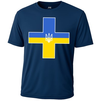 Ukrainian Cross Ukraine Support Stand With Pray Performance Shirt