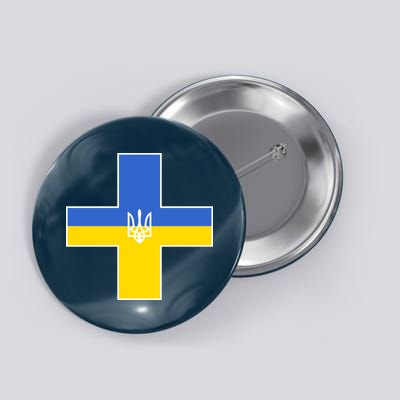 Ukrainian Cross Ukraine Support Stand With Pray Button