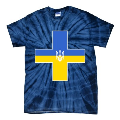Ukrainian Cross Ukraine Support Stand With Pray Tie-Dye T-Shirt