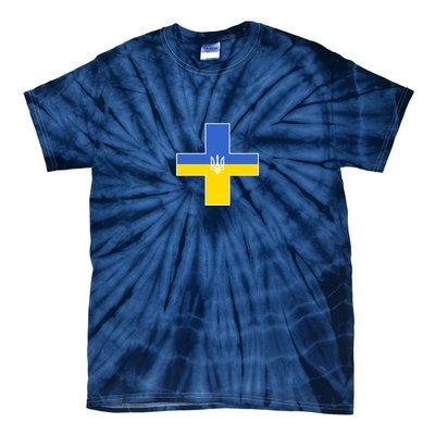 Ukrainian Cross Ukraine Support Stand With Pray Tie-Dye T-Shirt