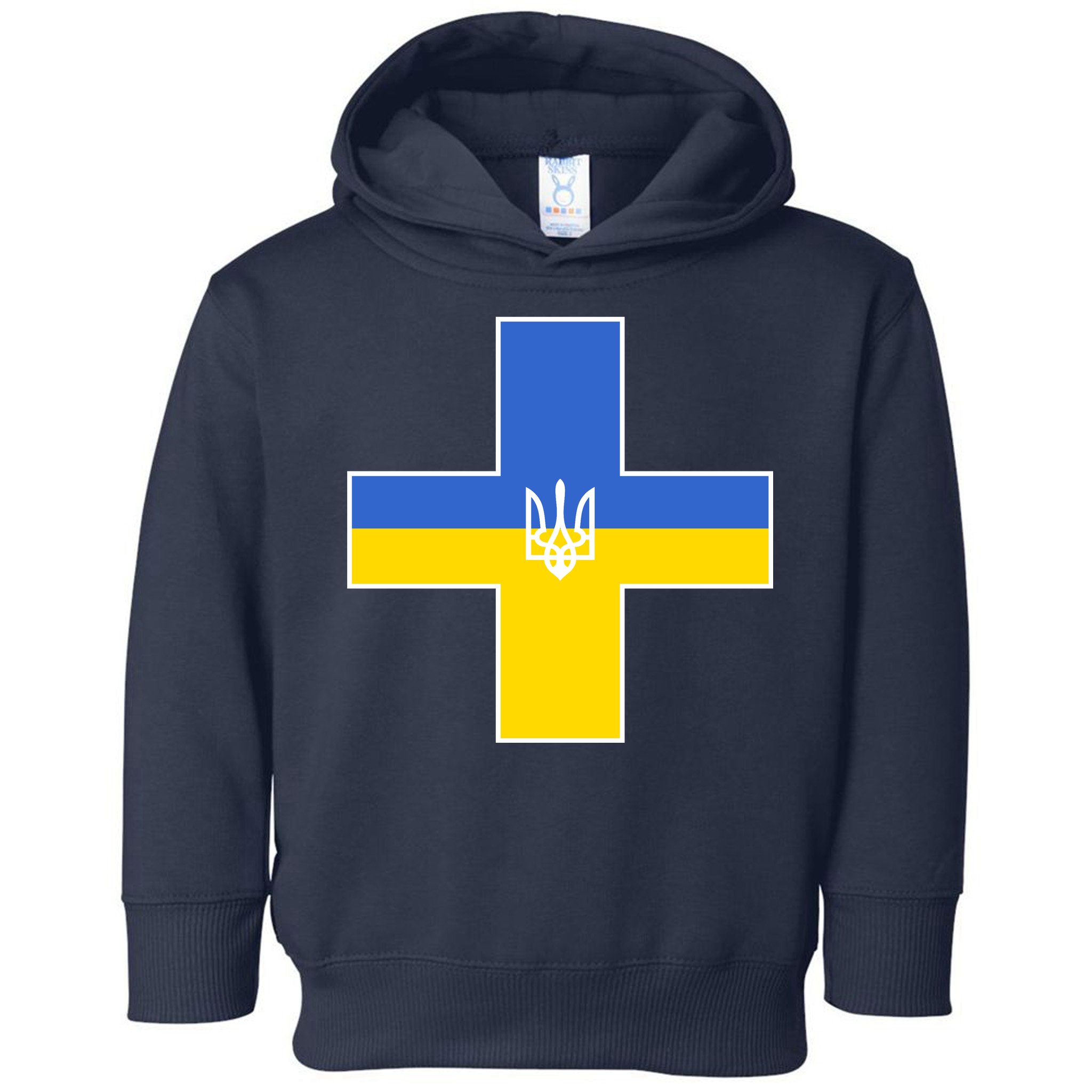 Ukrainian Cross Ukraine Support Stand With Pray Toddler Hoodie