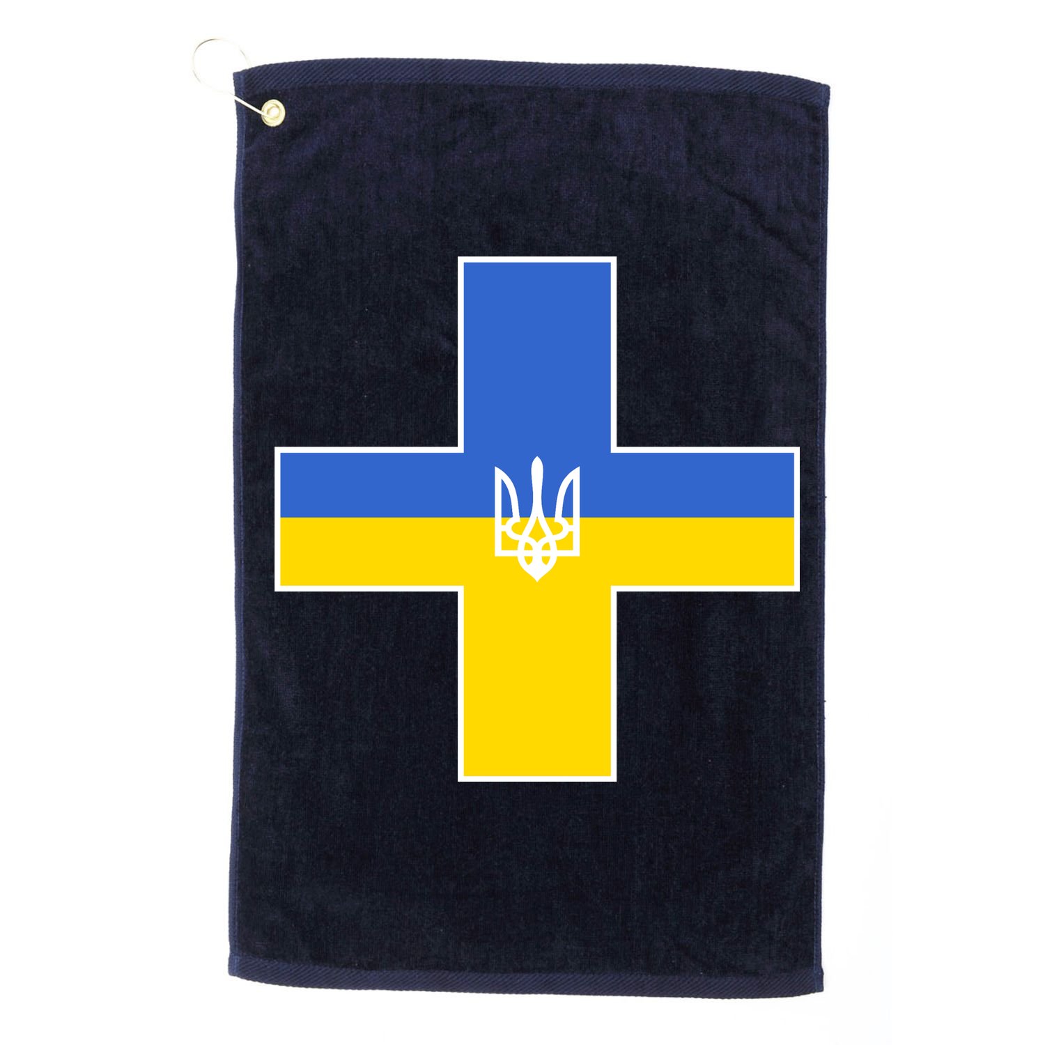 Ukrainian Cross Ukraine Support Stand With Pray Golf Towel