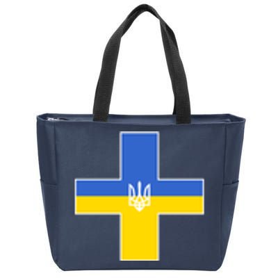 Ukrainian Cross Ukraine Support Stand With Pray Zip Tote Bag