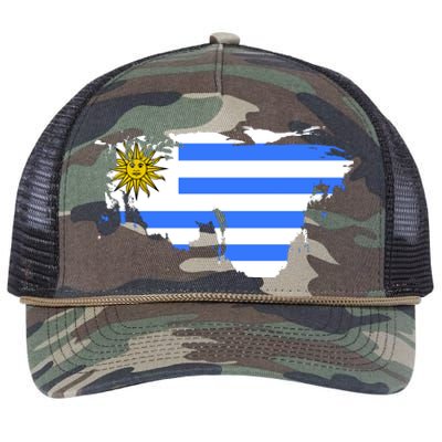 Uruguay Country Retro Rope Trucker Hat Cap