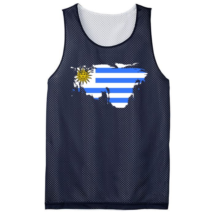 Uruguay Country Mesh Reversible Basketball Jersey Tank