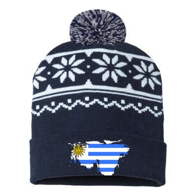 Uruguay Country USA-Made Snowflake Beanie