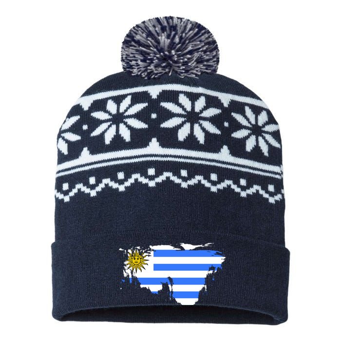 Uruguay Country USA-Made Snowflake Beanie