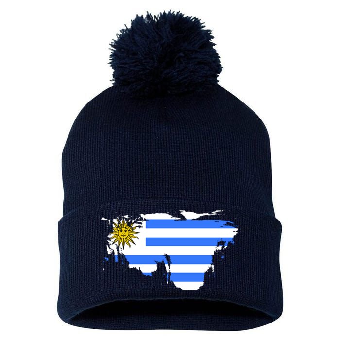 Uruguay Country Pom Pom 12in Knit Beanie