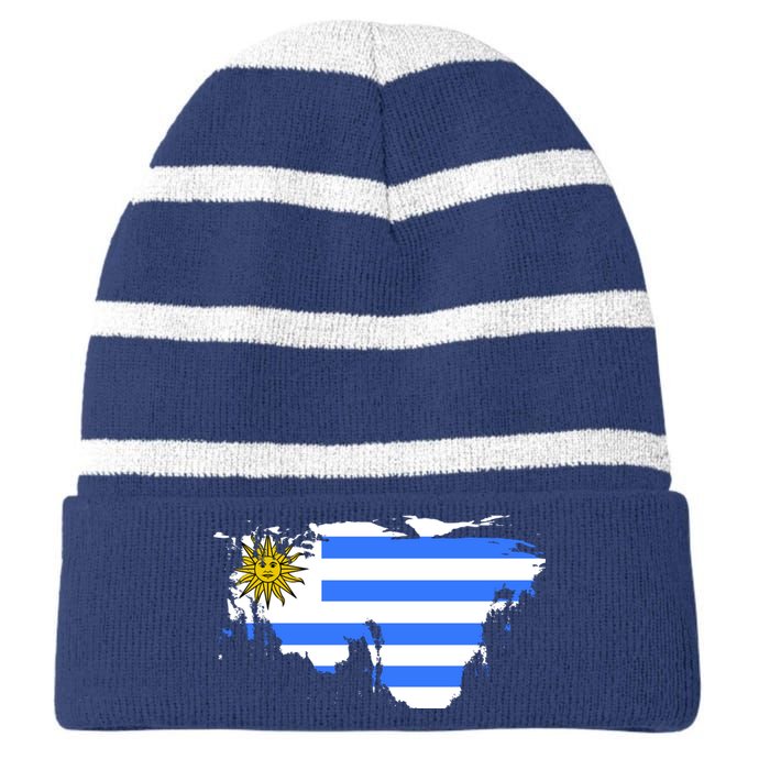 Uruguay Country Striped Beanie with Solid Band