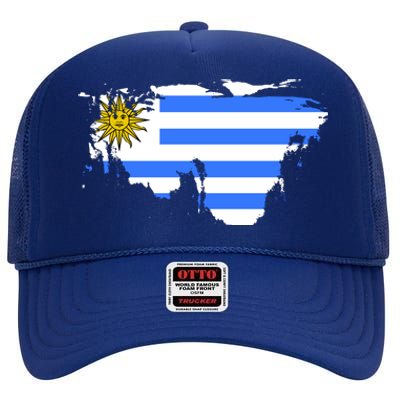 Uruguay Country High Crown Mesh Back Trucker Hat