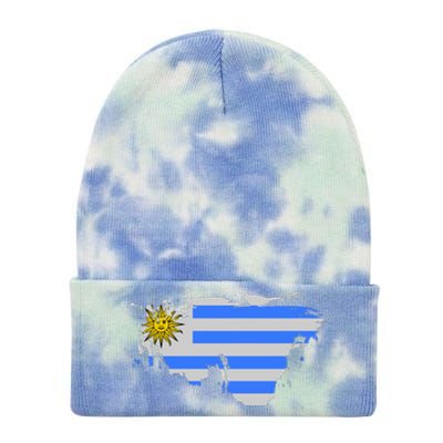 Uruguay Country Tie Dye 12in Knit Beanie