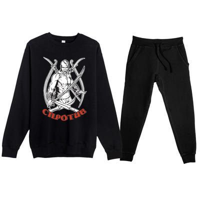 Ukrainian Cossack Premium Crewneck Sweatsuit Set