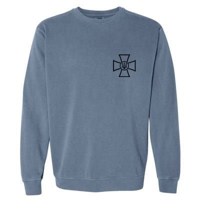 Ukrainian Cross Ukraine Volodymyr Zelenskyy Military Army Garment-Dyed Sweatshirt