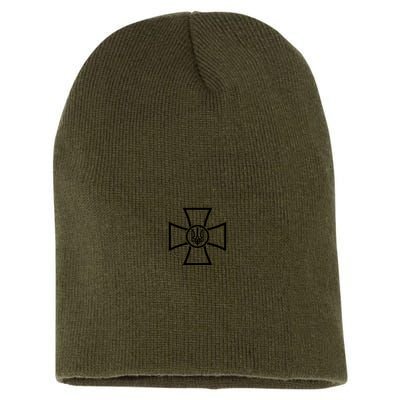 Ukrainian Cross Ukraine Volodymyr Zelenskyy Military Army Short Acrylic Beanie