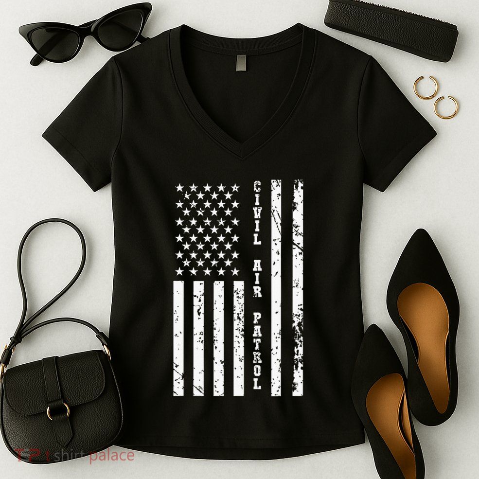 Usaf Cap United States Civil Air Patrol Women's V-Neck T-Shirt