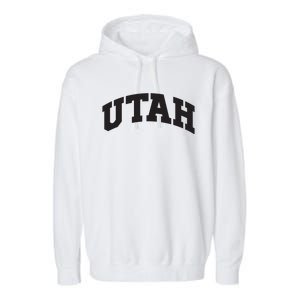 Utah College University Text Style Gift Design Garment-Dyed Fleece Hoodie