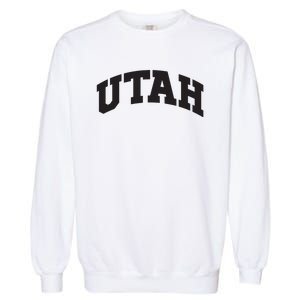 Utah College University Text Style Gift Design Garment-Dyed Sweatshirt