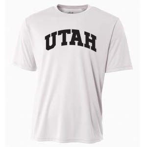 Utah College University Text Style Gift Design Cooling Performance Crew T-Shirt