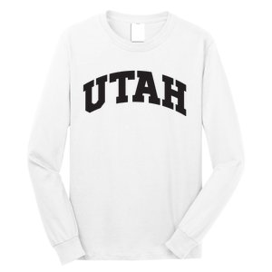 Utah College University Text Style Gift Design Long Sleeve Shirt