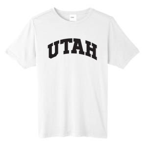 Utah College University Text Style Gift Design Tall Fusion ChromaSoft Performance T-Shirt